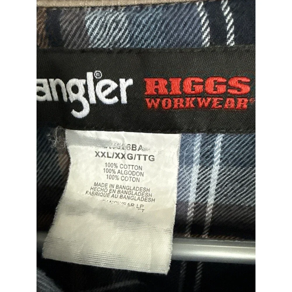 Wrangler Riggs Workwear Flannel Lined Snap Shirt Jacket Men's XXL Gorpcore Chore